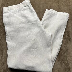 H&M Women’s Linen-Blend Pants – Light Beige – Size L